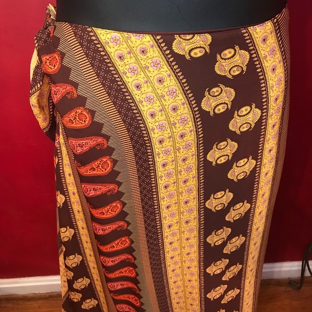 ASHLEY STEWART PAISLEY SKIRT SIZE 16 - Picture 4 of 8